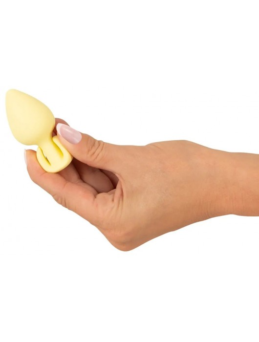 Жёлтая анальная втулка Mini Butt Plug - 6 см. - Orion