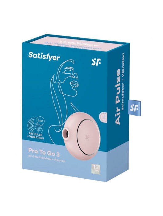 Розовый клиторальный стимулятор Pro To Go 3 - Satisfyer