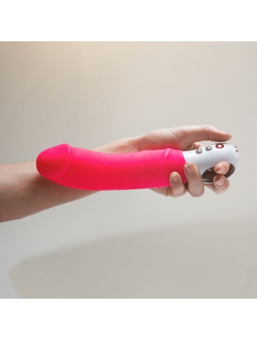 Ярко-розовый перезаряжаемый вибратор Big Boss G5 - 22,8 см. - Fun Factory