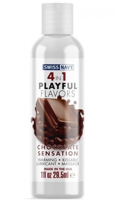 Массажный гель 4-в-1 Chocolate Sensation с ароматом шоколада - 29,5 мл. - Swiss navy - купить с доставкой во Владимире