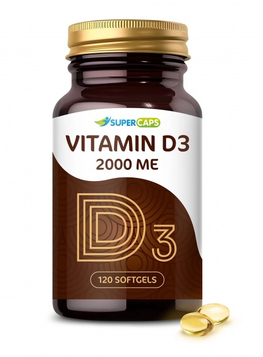 Пищевая добавка SuperCaps VITAMIN D3 2000 ME - 120 капсул - SuperCaps - купить с доставкой во Владимире
