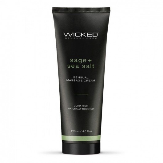 Массажный легкий крем WICKED Sage plus Sea Salt - 120 мл. - Wicked - купить с доставкой во Владимире