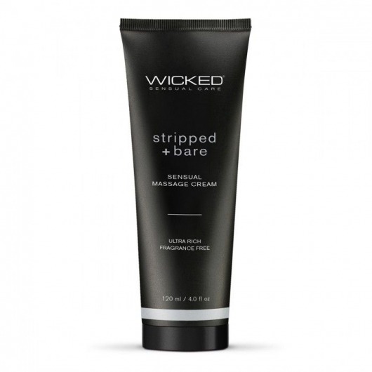 Массажный легкий крем WICKED Stripped plus Bare - 120 мл. - Wicked - купить с доставкой во Владимире