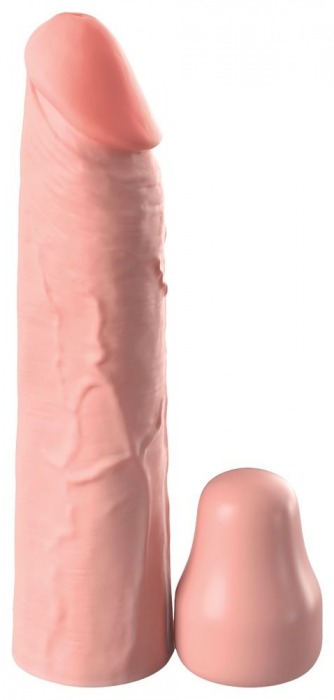 Телесная насадка-удлинитель 1 Inch Silicone X-tension - 17,8 см. - Pipedream - во Владимире купить с доставкой