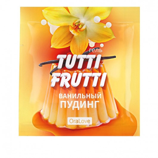 Пробник гель-смазки Tutti-frutti со вкусом ванильного пудинга - 4 гр. - Биоритм - купить с доставкой во Владимире