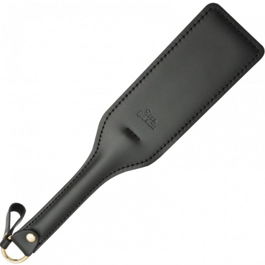 Черная кожаная шлепалка SitaBlack - 30 см. - Sitabella - купить с доставкой во Владимире