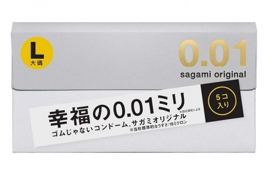 Презервативы Sagami Original 0.02 L-size увеличенного размера - 5 шт. - Sagami - купить с доставкой во Владимире