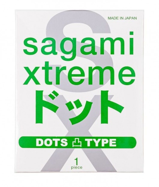 Презерватив Sagami Xtreme Type-E с точками - 1 шт. - Sagami - купить с доставкой во Владимире