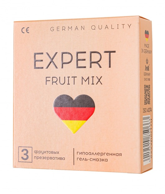 Ароматизированные презервативы EXPERT Fruit Mix - 3 шт. - Expert - купить с доставкой во Владимире