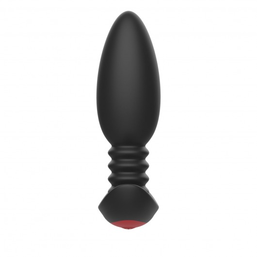 Черная анальная вибропробка Anal Vibrator с пультом ДУ - 13,5 см. - I-MOON
