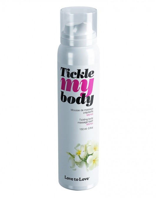 Массажная хрустящая пенка Tickle My Body Monoi с ароматом моной - 150 мл. - Love to Love - купить с доставкой во Владимире
