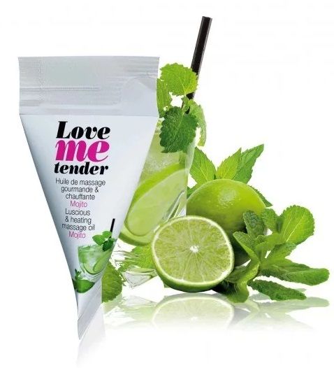 Съедобное согревающее массажное масло Love Me Tender Mojito с ароматом мохито - 10 мл. - Love to Love - купить с доставкой во Владимире