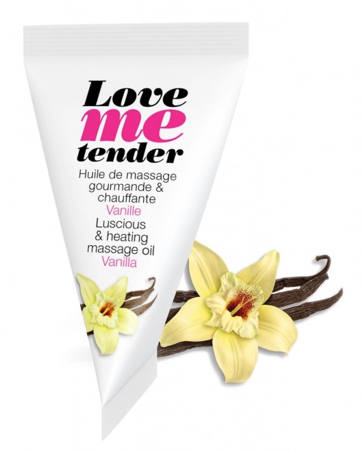 Съедобное согревающее массажное масло Love Me Tender Vanilla с ароматом ванили - 10 мл. - Love to Love - купить с доставкой во Владимире