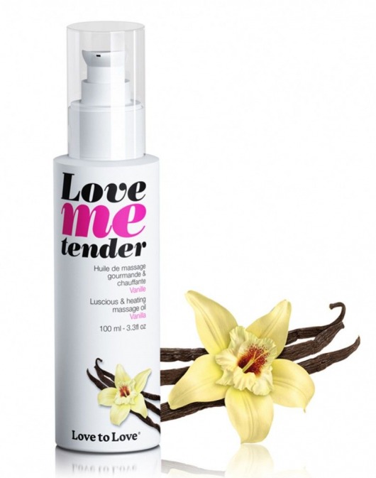 Съедобное согревающее массажное масло Love Me Tender Vanilla с ароматом ванили - 100 мл. - Love to Love - купить с доставкой во Владимире