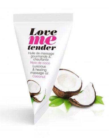 Съедобное согревающее массажное масло Love Me Tender Cocos с ароматом кокоса - 10 мл. - Love to Love - купить с доставкой во Владимире
