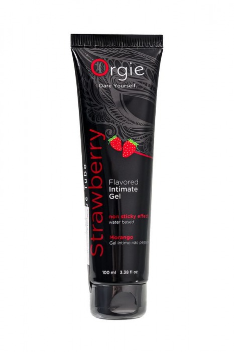 Интимный гель на водной основе Lube Tube Strawberry с клубничным вкусом - 100 мл. - ORGIE - купить с доставкой во Владимире