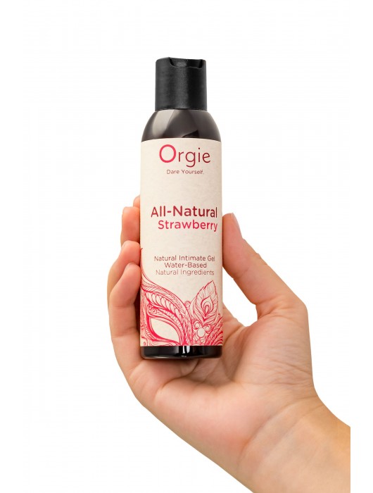 Интимный гель на водной основе All-Natural Strawberry с ароматом клубники - 150 мл. - ORGIE - купить с доставкой во Владимире