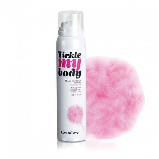 Массажная хрустящая пенка Tickle My Body Cotton Candy с ароматом сладкой ваты - 150 мл. - Love to Love - купить с доставкой во Владимире
