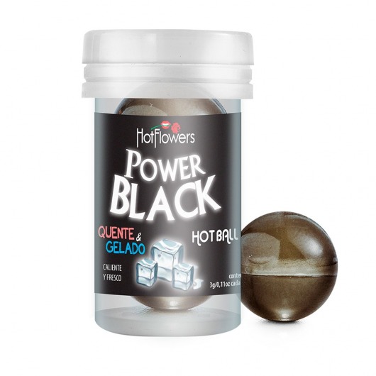 Интимный гель Power Black Hot Ball с охлаждающе-разогревающим эффектом (2 шарика по 3 гр.) - HotFlowers - купить с доставкой во Владимире