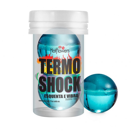 Интимный гель Termo Shock Hot Ball с разогревающе-покалывающим эффектом (2 шарика по 3 гр.) - HotFlowers - купить с доставкой во Владимире