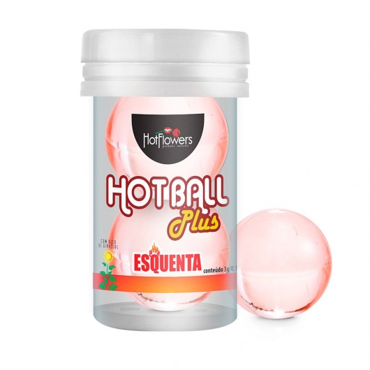 Лубрикант на масляной основе Hot Ball Plus с разогревающим эффектом (2 шарика по 3 гр.) - HotFlowers - купить с доставкой во Владимире