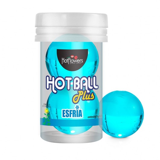 Лубрикант на масляной основе Hot Ball Plus с охлаждающим эффектом (2 шарика по 3 гр.) - HotFlowers - купить с доставкой во Владимире