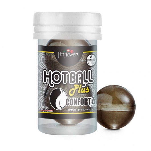 Анальный лубрикант на масляной основе Hot Ball Plus Conforto (2 шарика по 3 гр.) - HotFlowers - купить с доставкой во Владимире