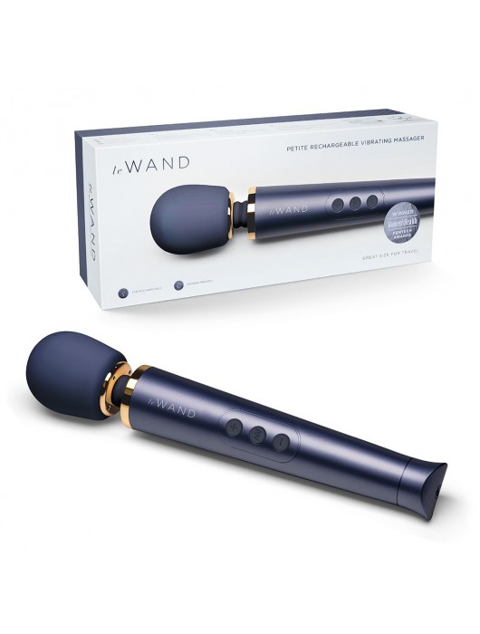 Cиний вибратор Le Wand Petite Rechargeable Vibrating Massager - 25 см. - Le Wand