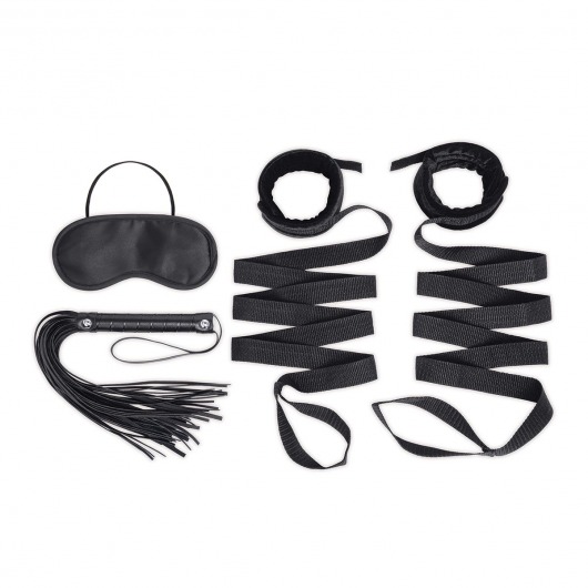 Эротический набор 4PC Bondage Bed Strap   Flogger Kit - Lux Fetish - купить с доставкой во Владимире