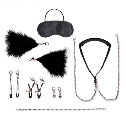 Большой эротический набор из 12 предметов Interchangeable Collar   Nipple Clips Set - Lux Fetish - купить с доставкой во Владимире