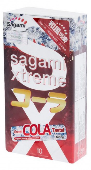 Ароматизированные презервативы Sagami Xtreme COLA - 10 шт. - Sagami - купить с доставкой во Владимире