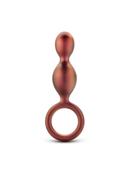 Коричневый анальный стимулятор Duo Loop Copper Anal Plug - 13,3 см. - Blush Novelties