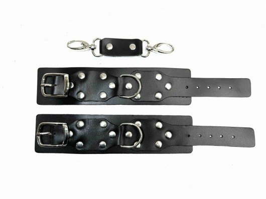 Коричневые кожаные наручники Sex Game - БДСМ Арсенал - купить с доставкой во Владимире