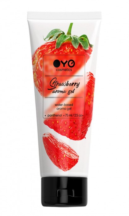 Лубрикант на водной основе OYO Aroma Gel Strawberry с ароматом клубники - 75 мл. - OYO - купить с доставкой во Владимире