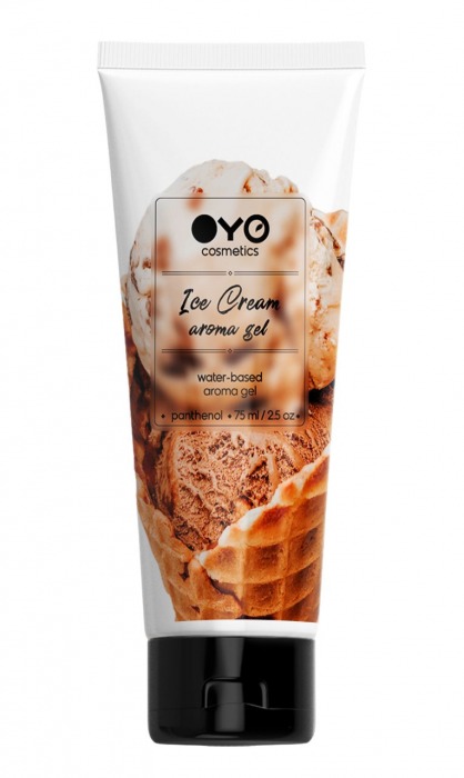 Лубрикант на водной основе OYO Aroma Gel Ice Cream с ароматом пломбира - 75 мл. - OYO - купить с доставкой во Владимире