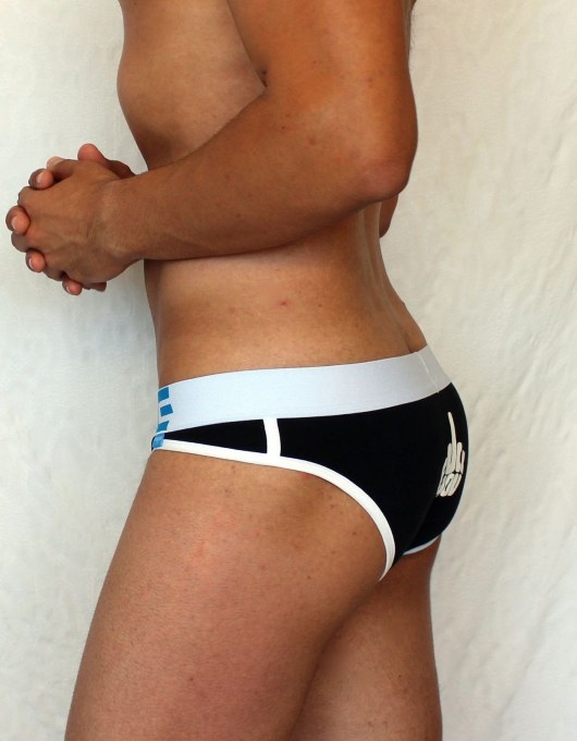 Черные трусы-слипы с провокационным принтом на задней части - Boefje купить с доставкой