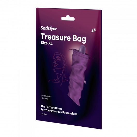 Фиолетовый мешочек для хранения игрушек Treasure Bag XL - Satisfyer - купить с доставкой во Владимире