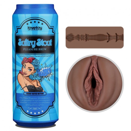 Коричневый мастурбатор-вагина Pleasure Brew Masturbator-Sultry Stout в банке - Lovetoy - во Владимире купить с доставкой