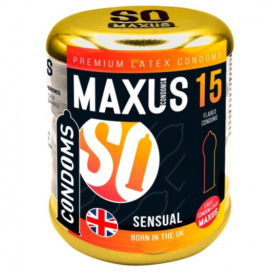 Презервативы анатомической формы Maxus Sensual - 15 шт. - Maxus - купить с доставкой во Владимире