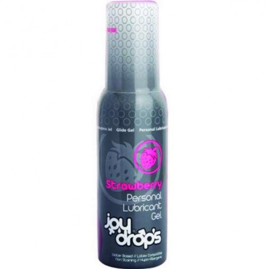 Смазка на водной основе со вкусом клубники JoyDrops Strawberry - 100 мл. - JoyDrops - купить с доставкой во Владимире