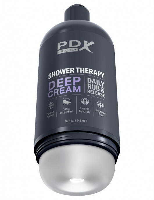 Мастурбатор в бутылке Shower Therapy Deep Cream - Pipedream - во Владимире купить с доставкой