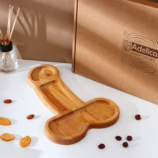 Деревянное блюдо для подачи в форме члена (32,5 х 20 х 1,7 см) - Сима-Ленд - купить с доставкой во Владимире