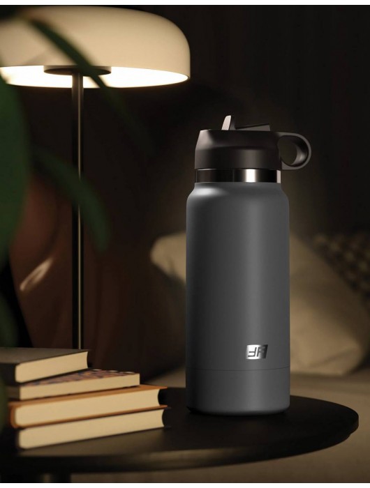 Серый мастурбатор в виде бутылки F*ck Flask - Pipedream - во Владимире купить с доставкой