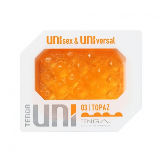 Оранжевый мастурбатор-стимулятор Tenga Uni Topaz - Tenga - во Владимире купить с доставкой