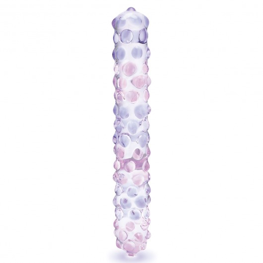 Фаллоимитатор с массажными точками Purple Rose - 23 см. - Glas