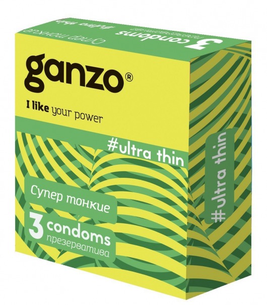 Ультратонкие презервативы Ganzo Ultra thin - 3 шт. - Ganzo - купить с доставкой во Владимире