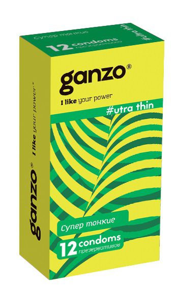 Ультратонкие презервативы Ganzo Ultra thin - 12 шт. - Ganzo - купить с доставкой во Владимире