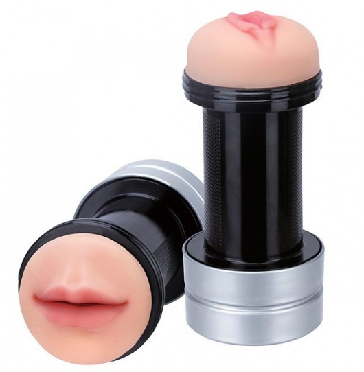 Двусторонний мастурбатор REALSTUFF 2 IN 1 HUMMER MOUTH   VAGINA - ротик и вагина - Dream Toys - во Владимире купить с доставкой
