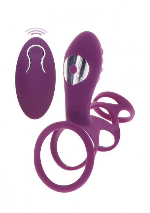 Фиолетовая эрекционная вибронасадка Halo Halo C-Ring Sleeve - Toy Joy - во Владимире купить с доставкой