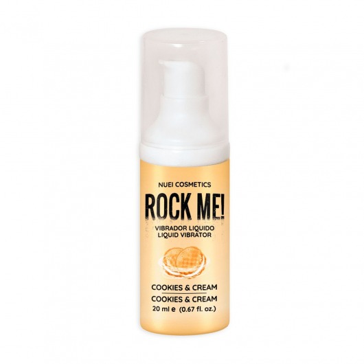 Жидкий вибратор Nuei Rock Me! с ароматом печенья и сливок - 20 мл. - Nuei cosmetics - купить с доставкой во Владимире